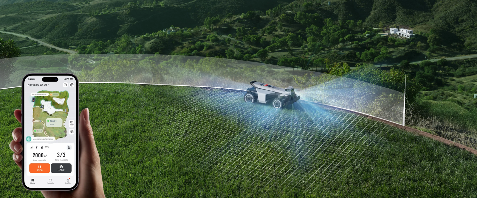 Segway Navimow X420 X450 vejos robotas